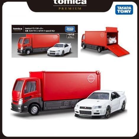 New  912590 Tomica Premium Transporter Nissan Skyline R34 GTR V Spec Nur Diecast