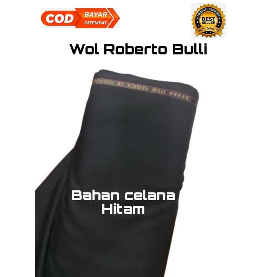 Kain wool premium hitam untuk celana pria bahan wol ini cocok untuk jas safari blazer rok wanita har