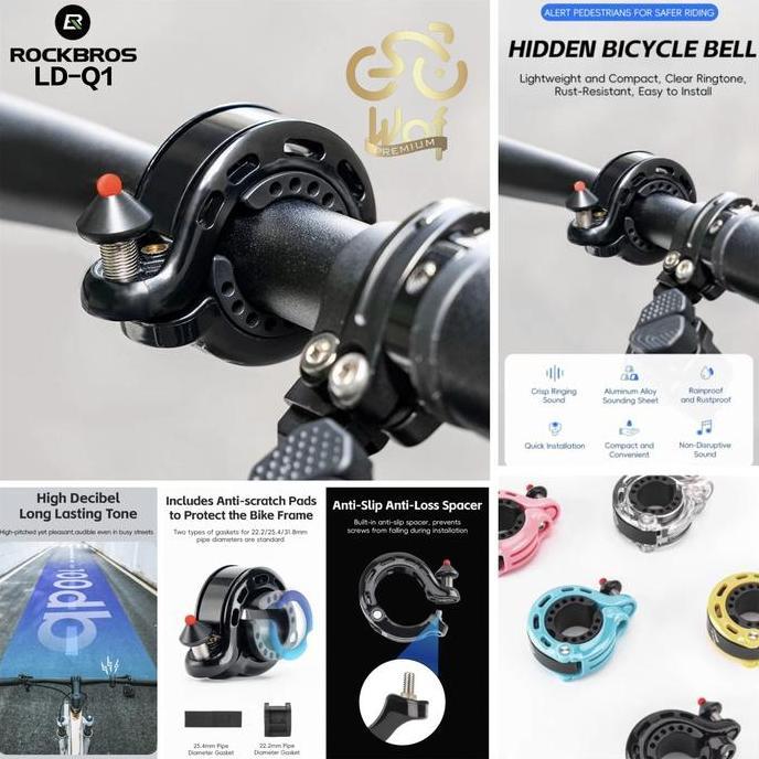 TERLARIS ROCKBROS LD-Q1 BEL SEPEDA GUNUNG LIPAT BICYCLE BELL MTB ROAD CYCLING HORN FOLDING BIKE HAND