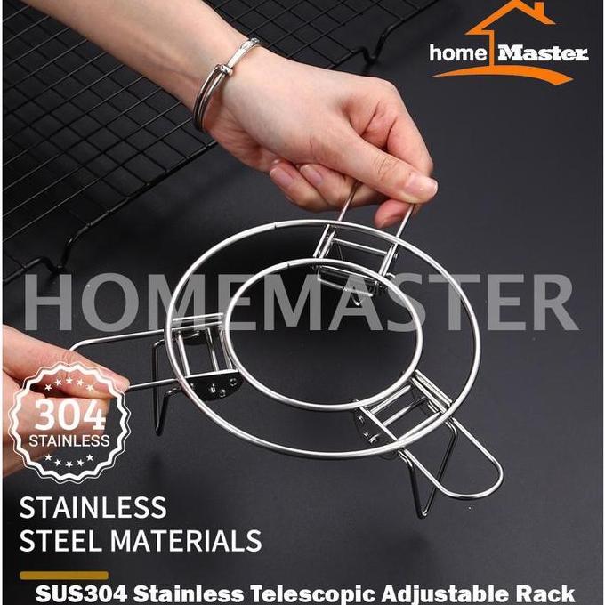 TERLARIS HOMEMASTER TATAKAN/TRAY/RAK/RACK/STEAMER/KUKUSAN PANCI/POTS/PANS/WAJAN STAINLESS/BESI BAJA 