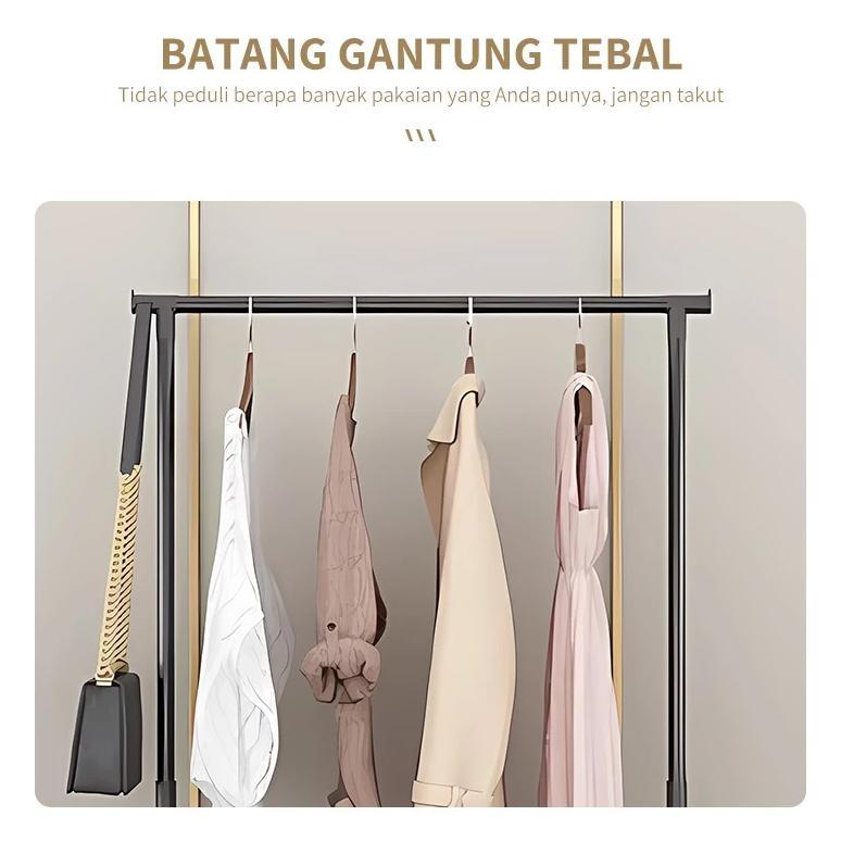 Cuci Gudang  Cod Rak Gantungan Baju Stand Hanger Pakaian Serbaguna Gantungan Baju Single Rak  Rak Be