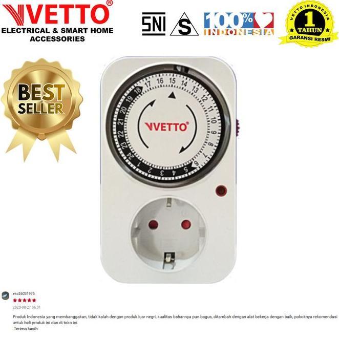 Vetto Stop Timer Analog 24 Jam Waktu
