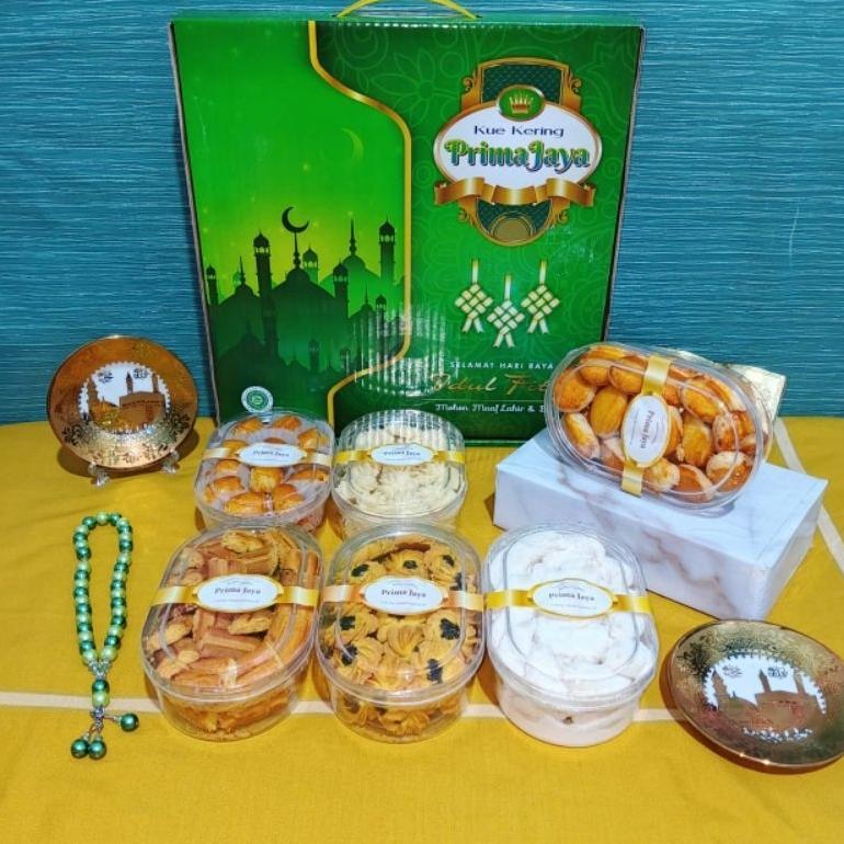 PAKET KUE KERING LEBARAN PRIMA JAYA ISI 6 TOPLES / HAMPERS KUE KERING LEBARAN/ PARCEL LEBARAN