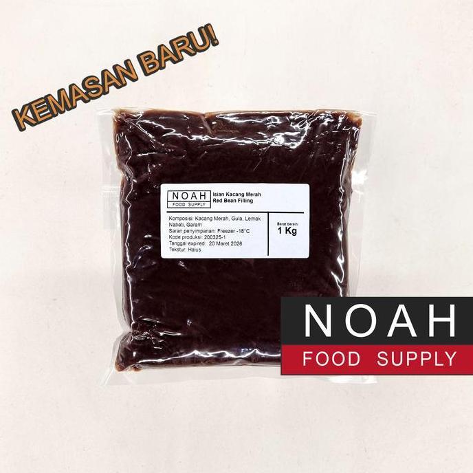 Xfood- Isian Tausa Taosa Kacang Merah Vegetarian 1 Kg - Red Bean Paste Vege