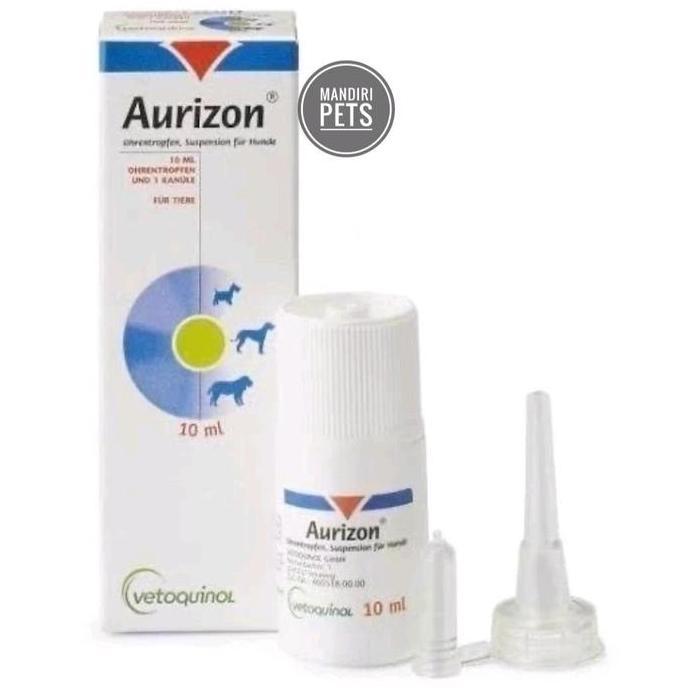 Dogdi- Aurizon Obat Tetes Telinga Antibiotik Anjing - Vetoquinol Aurizon Ear Drop 10 Ml