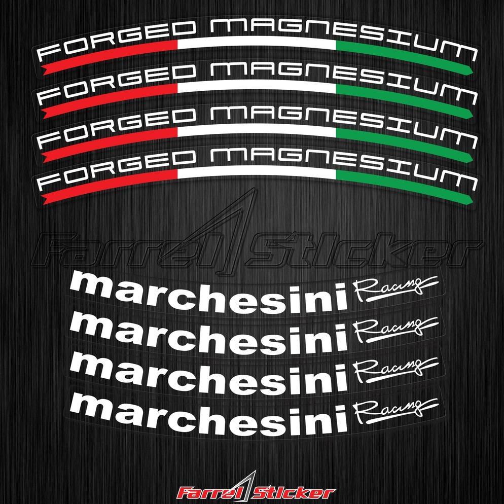 Terlaris Stiker Velg Sticker Marchesini Putih Ring 17