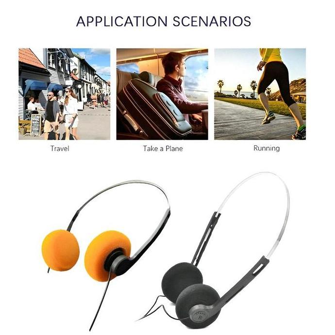 Morwe- Headphone Klasik Walkman Vintage Headphones Style Retro Headset Jadul
