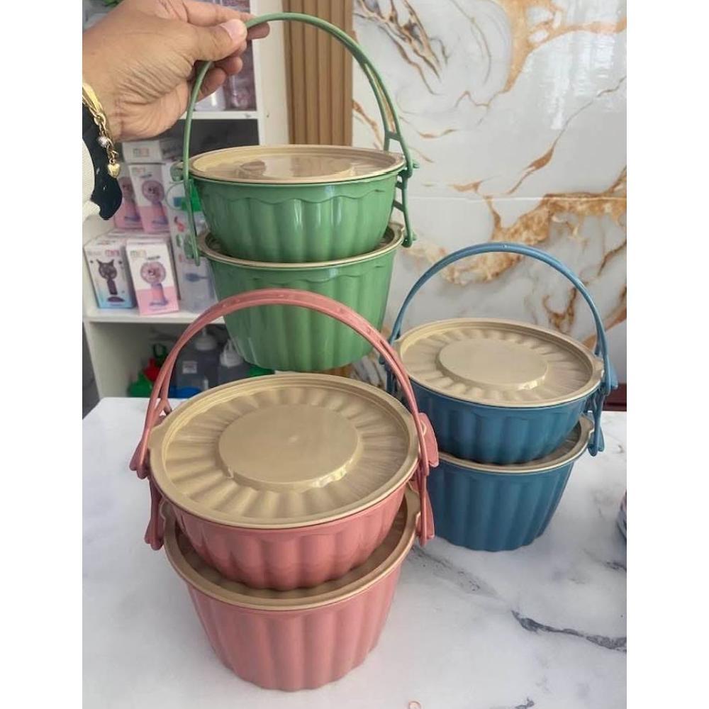 Terbaru Rantang Tamiya 2 Susun Plastik / Rantang Bulat 2 Susun / Rantang Tamiya Bulat