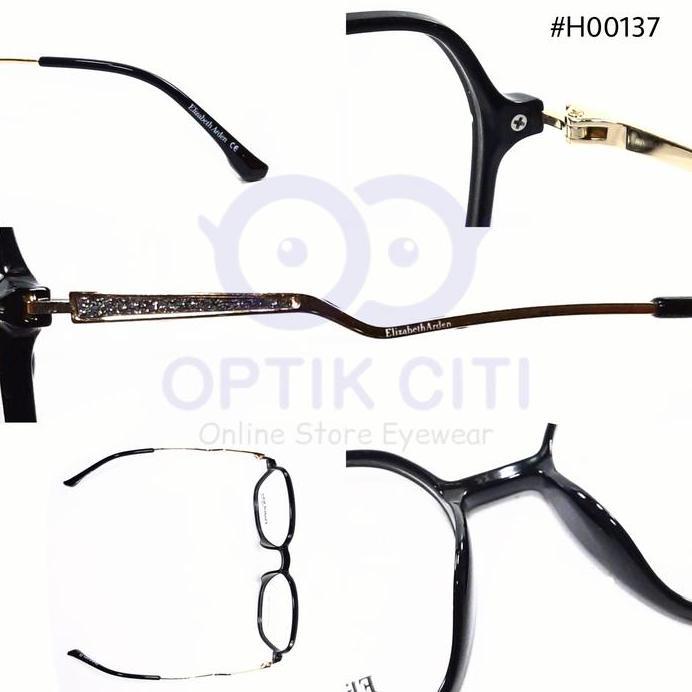 New frame kacamata wanita elizabeth arden 0137 grade original murah