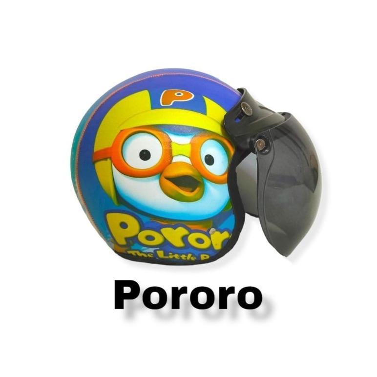 Helm Bogo Anak ((PORORO)) + Kaca Packing Free Bubblewrap