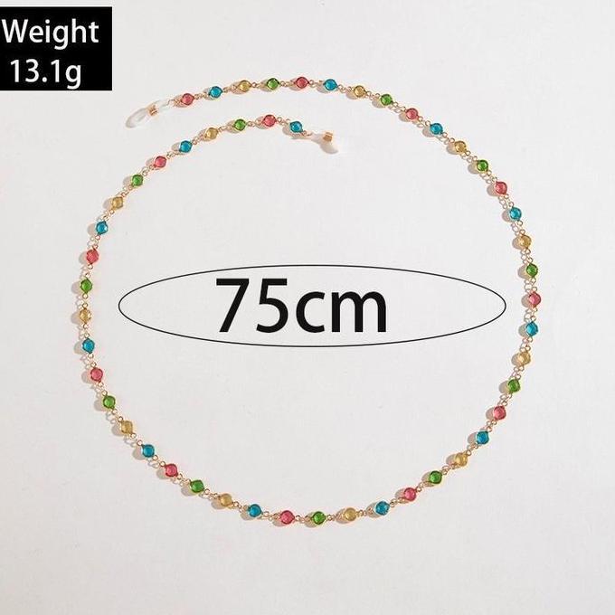 New 75CM Tali Rantai Kacamata /Tali Kacamata Wanita Kalung/ Rantai Kacamata Berlian Berwarna/ Gantun