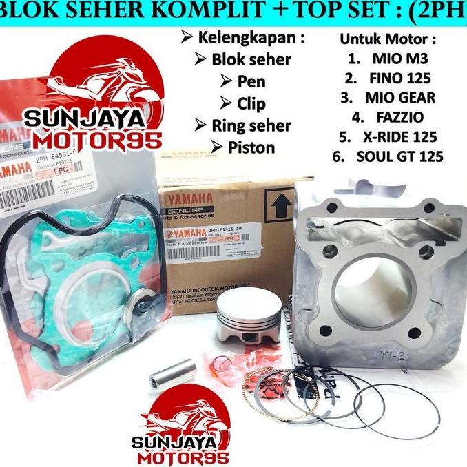 NEW BLOK SEHER 2PH BLOK SEHER SET KOMPLIT MIO M3 MIO Z 125 SOUL GT 125 FINO FI 125 XRIDE 125 MIO S 1