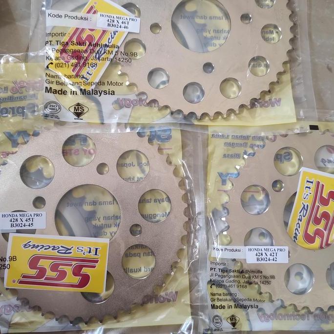 Gear Belakang SSS 428 46 47 48 49 Megapro CB150R CBR150R