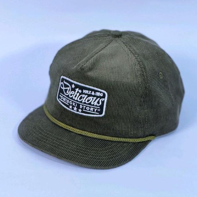 New Topi Rope Hat Corduroy Omidoki Topi Bisbol Corduroy Visor Pendek murah
