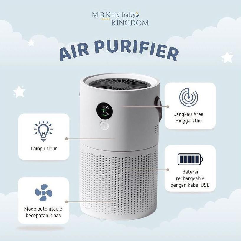 TERBARU PORTABLE AIR PURIFIER MY BABY KINGDOM (FREE EXTRA FILTER)