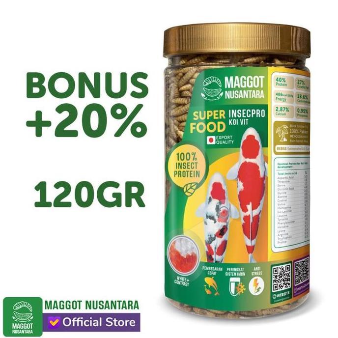 Skyfish- Pakan Koi Suplemen Maggot Bsf 120Gr - Maggot Nusantara