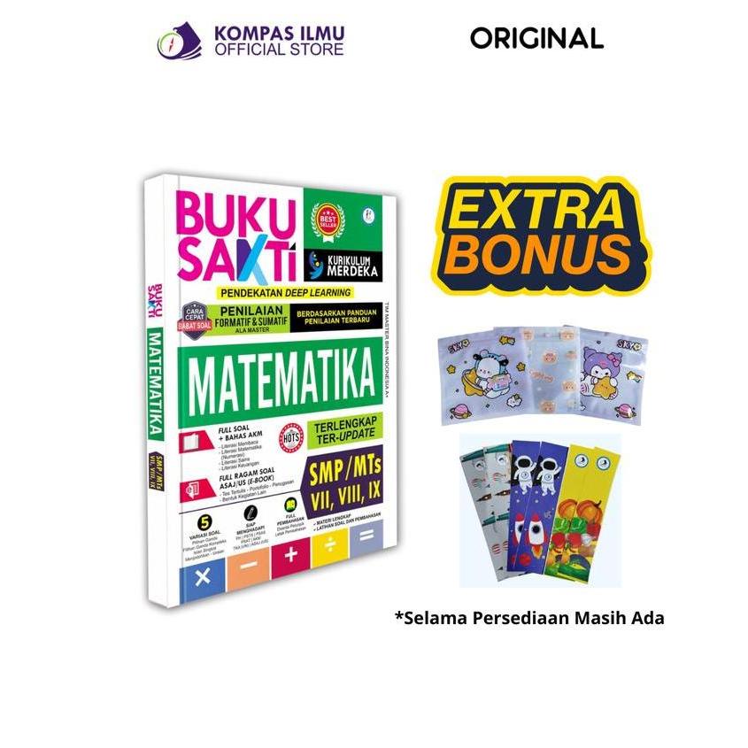 NEW BUKU SOAL MATEMATIKA SMP KURIKULUM MERDEKA | BUKU SAKTI MATEMATIKA KELAS 7,8,9 SMP/MTS (KOMPAS I