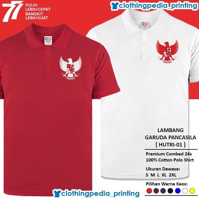 Kaos Polo Kesaktian Garuda Pancasila Lambang Negara Indonesia HUT RI