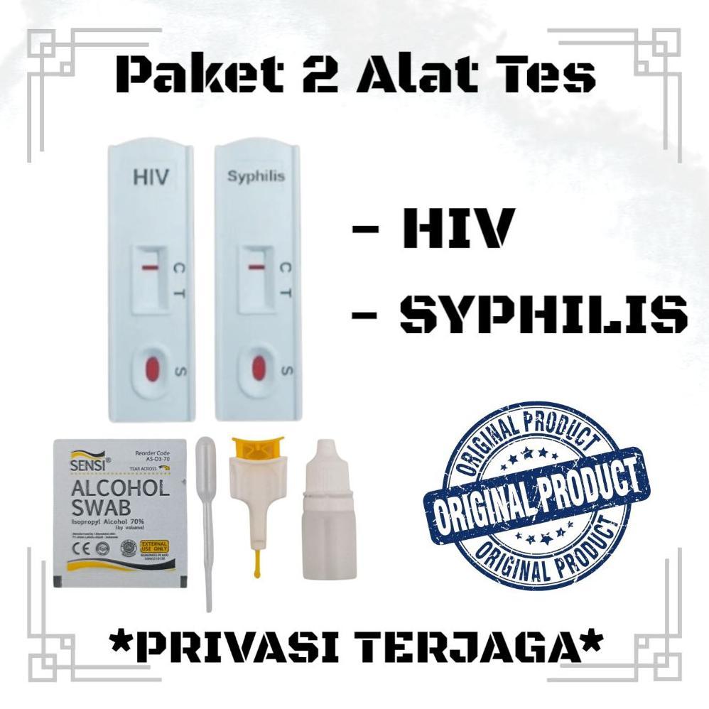 Terlaris Paket 2 Set Alat Tes HIV + Syphilis | Alat Tes HIV Syphilis