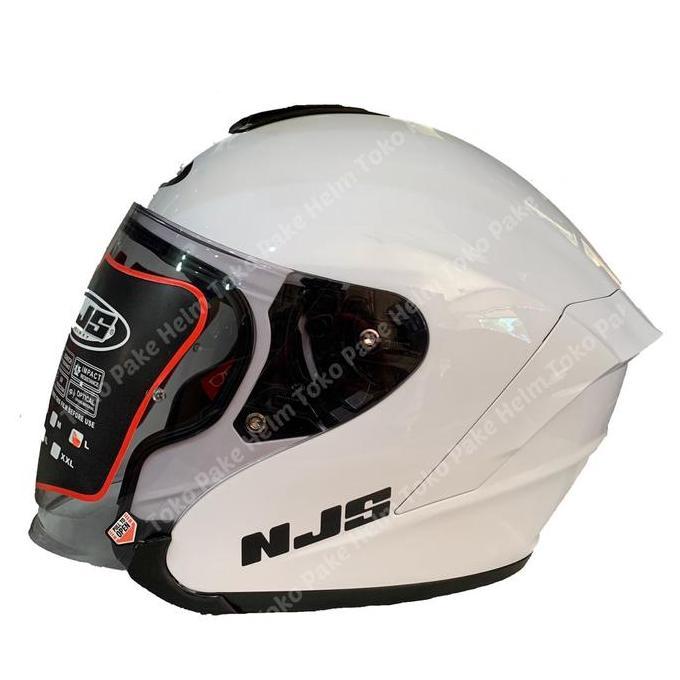 HELM NJS KAIROZ PUTIH WHITE HALF FACE ORIGINAL 100%