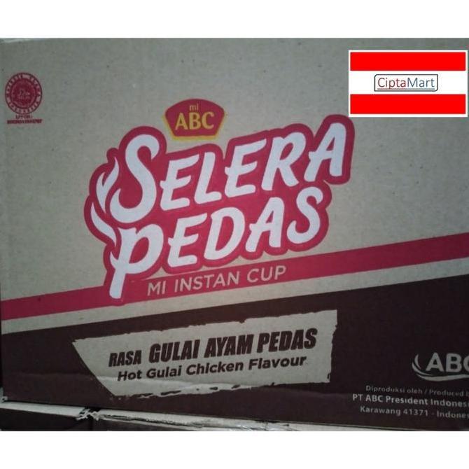 NEW MIE INSTAN CUP ABC SELERA PEDAS GULAI AYAM PEDAS ISI 12 ORI