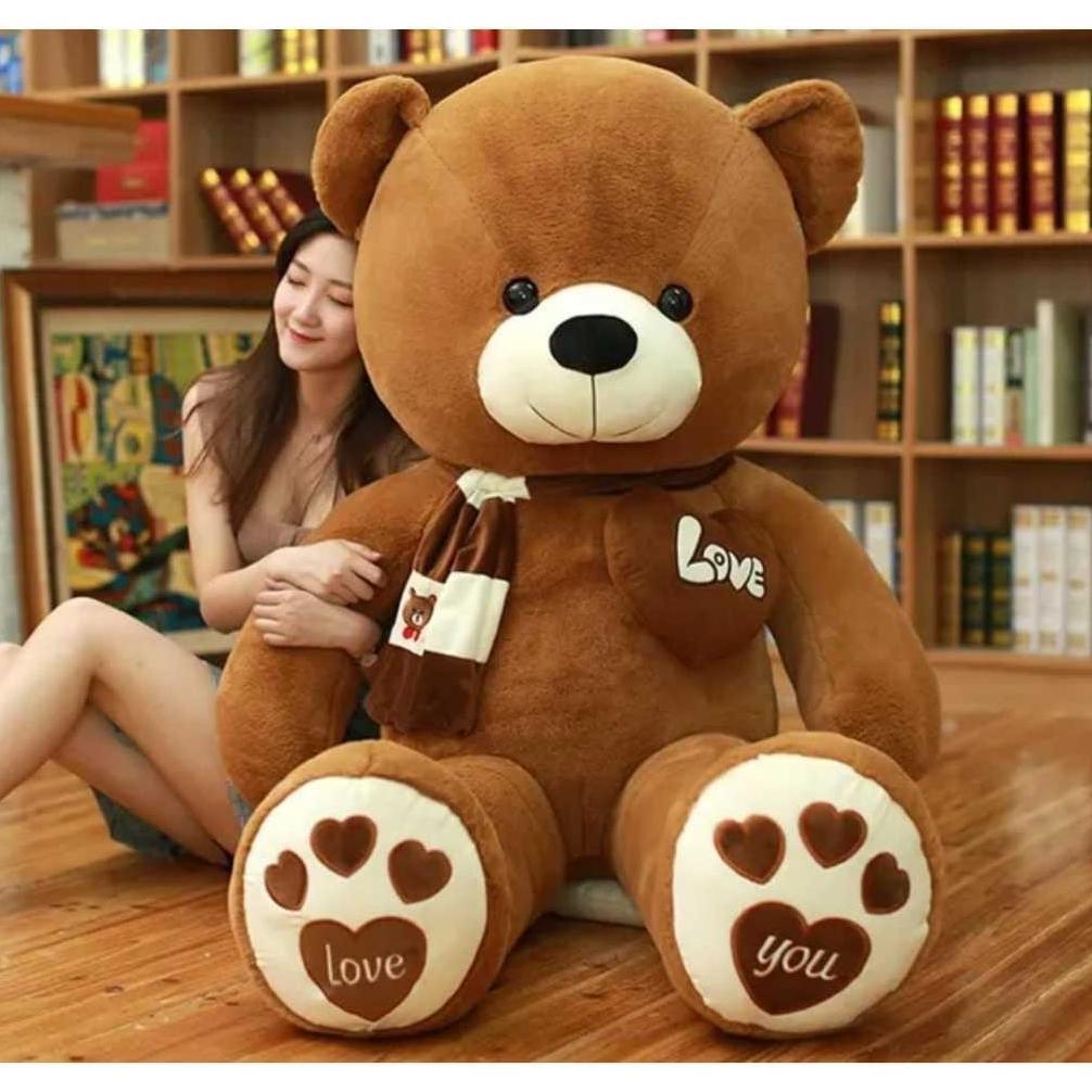 Termurah  Boneka Teddy Bear Love Jumbo 1 Meter Boneka Beruang Bear Jumbo Boneka Beruang Comel Boneka