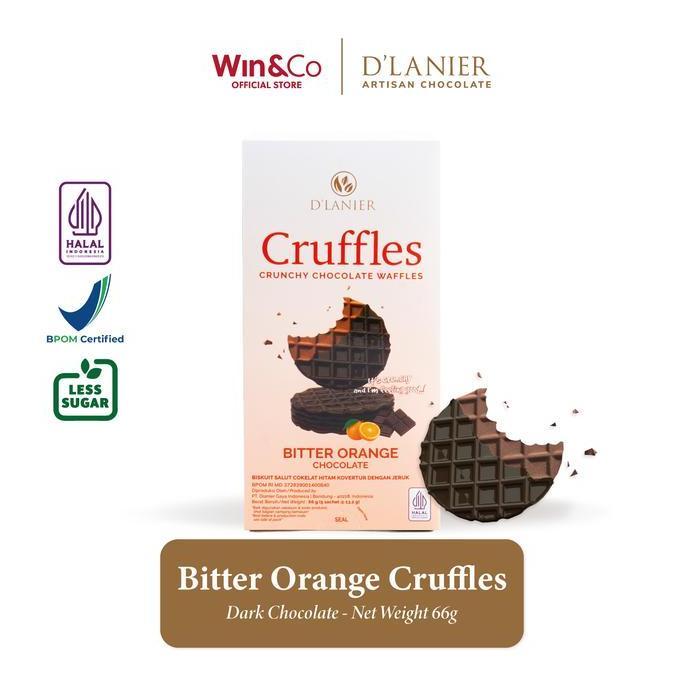 NEW D'LANIER BITTER ORANGE CHOCOLATE CRUFFLES - 66 GR (5 SACHET) ORI