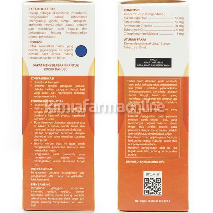 Obh Combi Batuk Flu Jahe 100 Ml / Obat Batuk Flu / Kimia Farma
