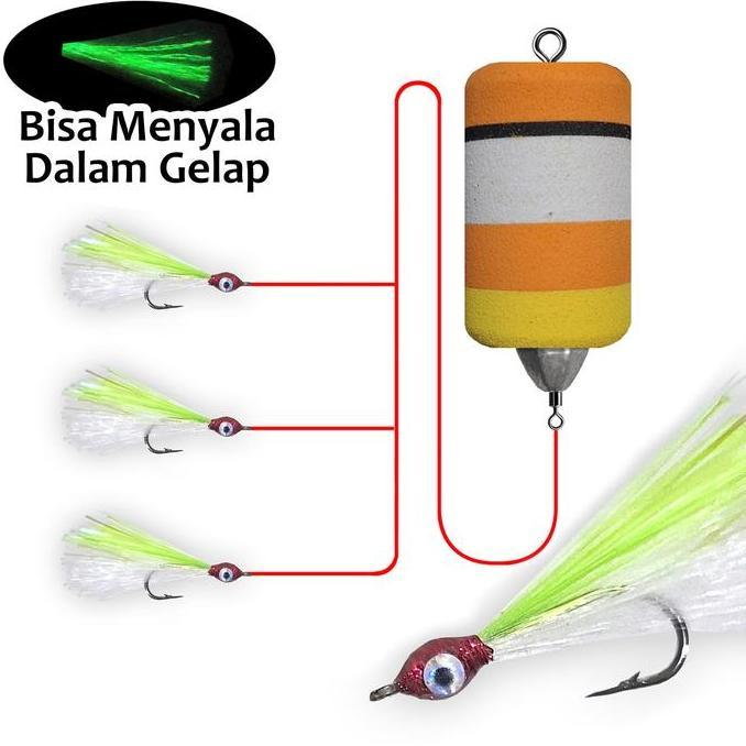 Pelampung Sabiki Umpan Memancing Ikan Baby GT Casting Talang Pancing Mahi Baramundi Marlin Viral