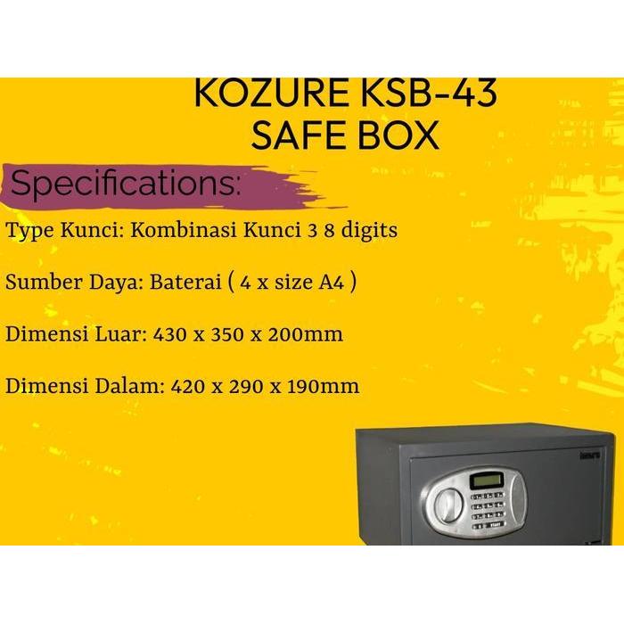 KOZURE KSB-43 SAFE BOX KOZURE