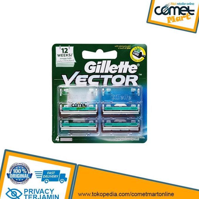 REFILL GILLETTE VECTOR ALAT CUKUR. Gillete Gilette Gilete - 4 pcs