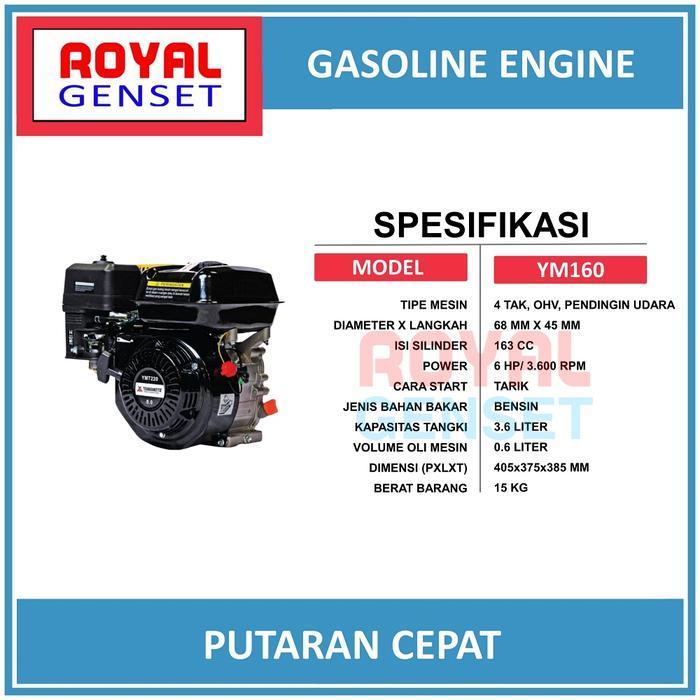 Mesin Penggerak Gx160 Gx200 Gx220 Gx225 Bensin Yamamoto Black