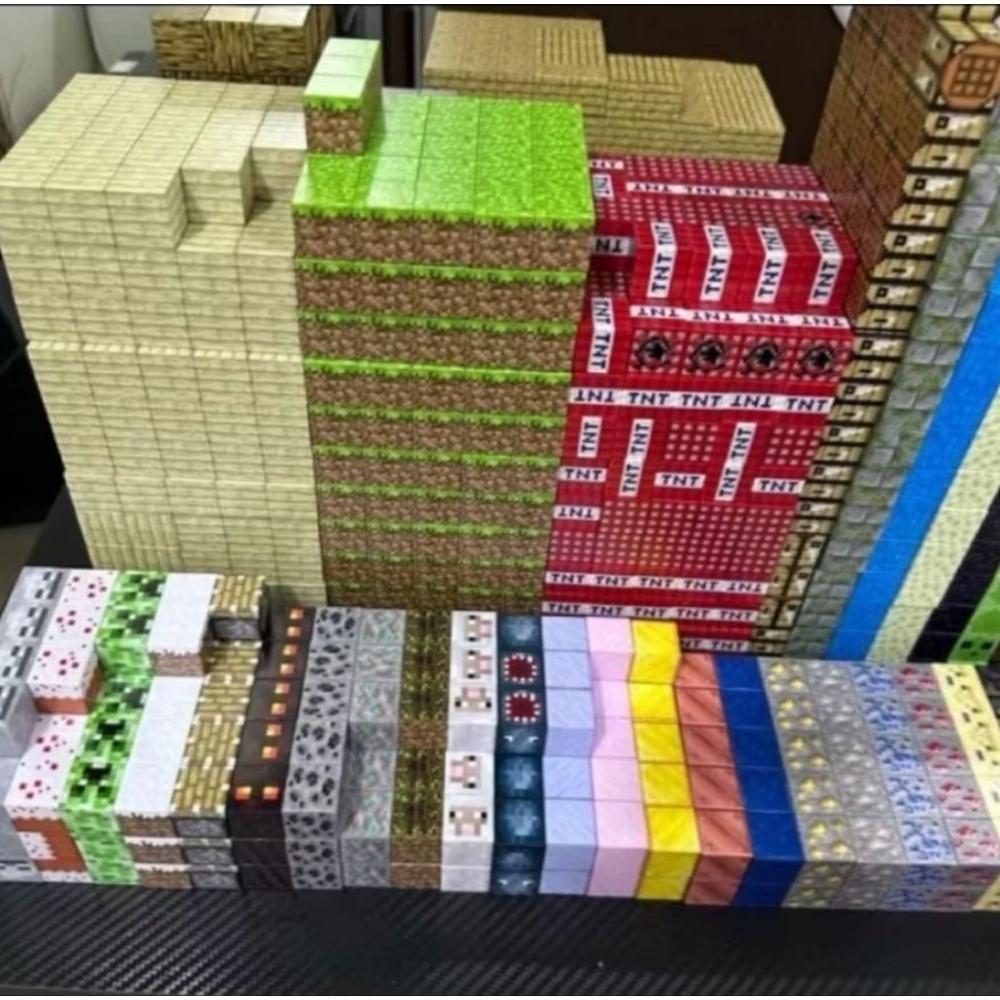 OFFICIAL mainan anak edukatif balok minecraft magnet balok block mainan minecraft magnetic blok buil