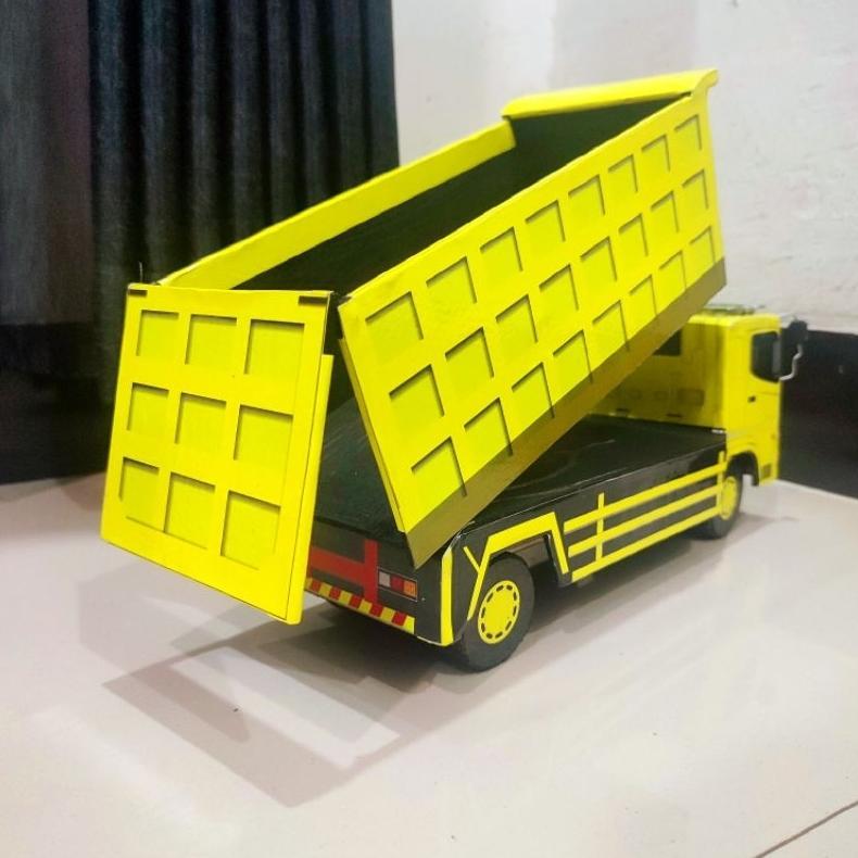 TERBARU Hino 500 Dump Muatan Pasir Mainan Anak Miniatur Truk Dump Jungkit Termurah