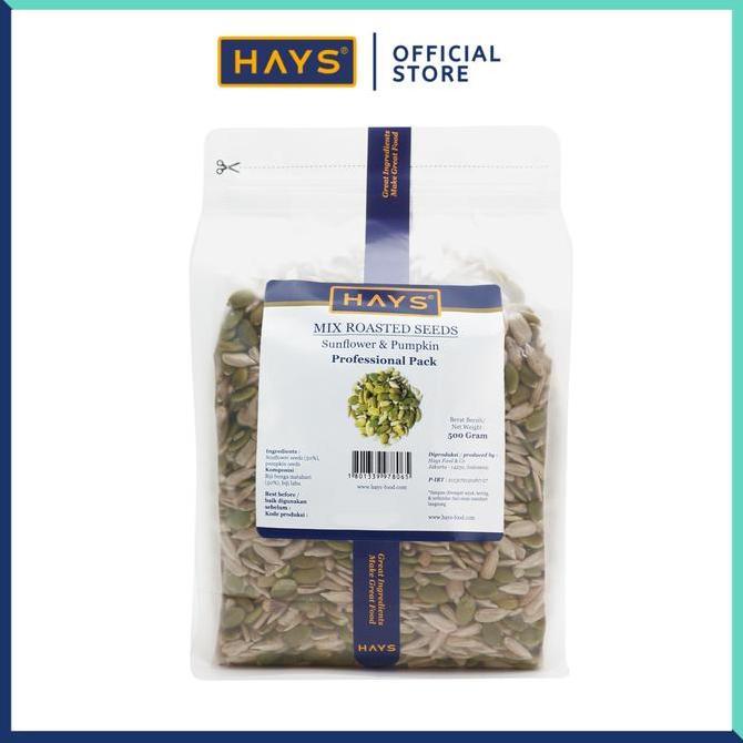 Mix Roasted Seeds 500 Gram (Pumpkin seeds+Sunflower seeds) - HAYS