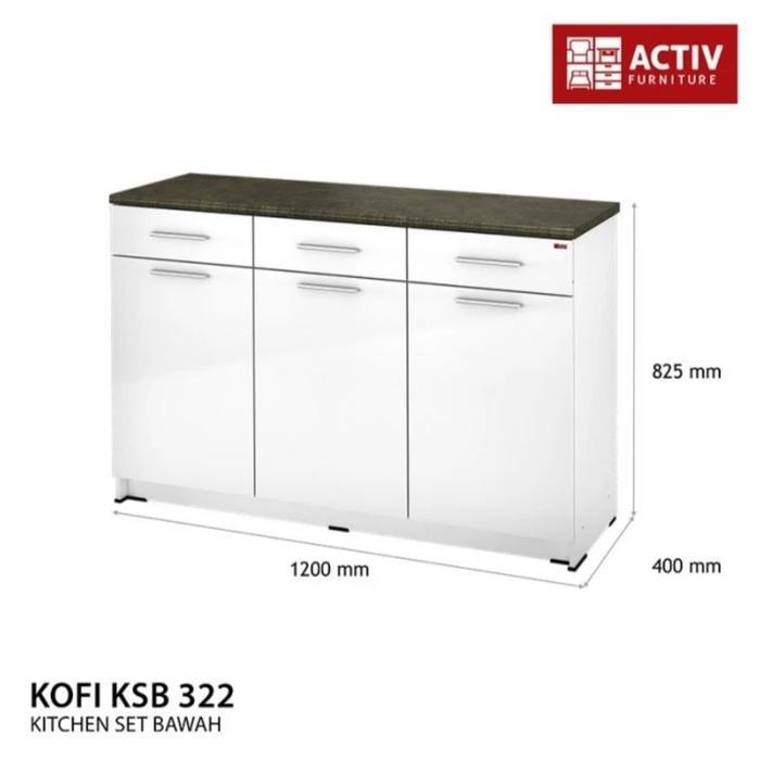 Rak Dapur Kitchen Set Bawah Meja Dapur 2-3 Pintu Lemari Sayur ACTIVE