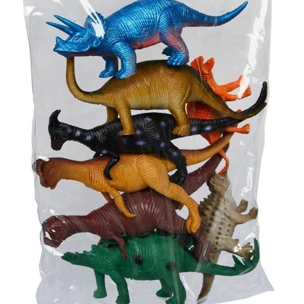Promo Bulan Ini Mainan Dinosaurus Karet Isi 8 Pcs