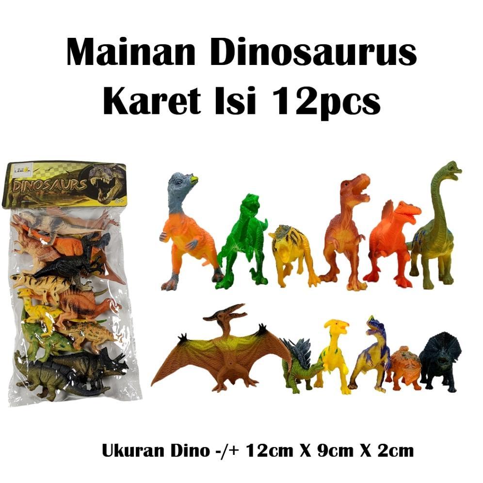Viral  Mainan Figure Dinosaurus Karet Isi 8 + Telur / Mainan Dinosaurus Karet /Dinosaurus Karet / An