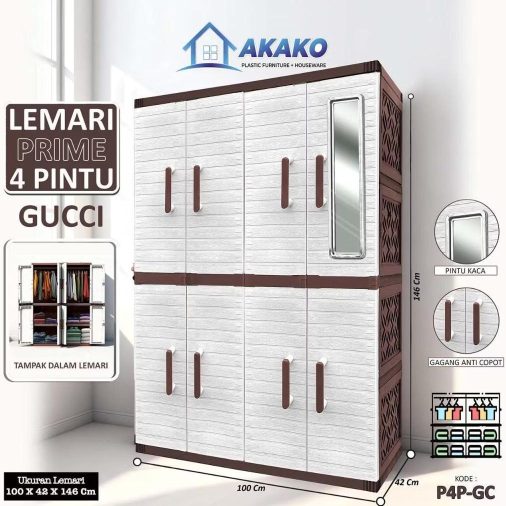 MURAH AKAKO - Lemari Ultra Twin - Kabinet Plastik Multifungsi - Lemari Plastik - Almari Plastik Jumb