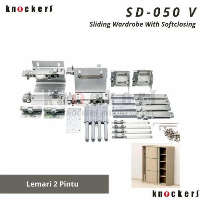 Roda dan rel sliding KNOCKERS SD 050 V 80 kg soft close 1set