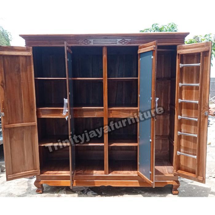 Lemari Hijab Custom Putih 4 Pintu