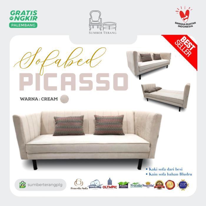Sofabed Procella Picasso Sofa Bed Cream Kursi Lipat Bench Minimalis Sofa Lipat Sofa Bed Procella Sof