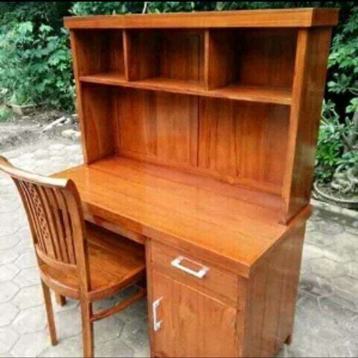 Meja Belajar Minimalis Kayu Jati Mebel Jepara
