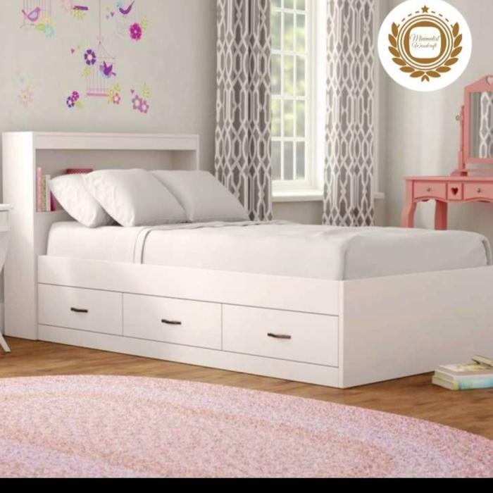 custom order kak agil, dipan laci anak 100x200, kayu solid