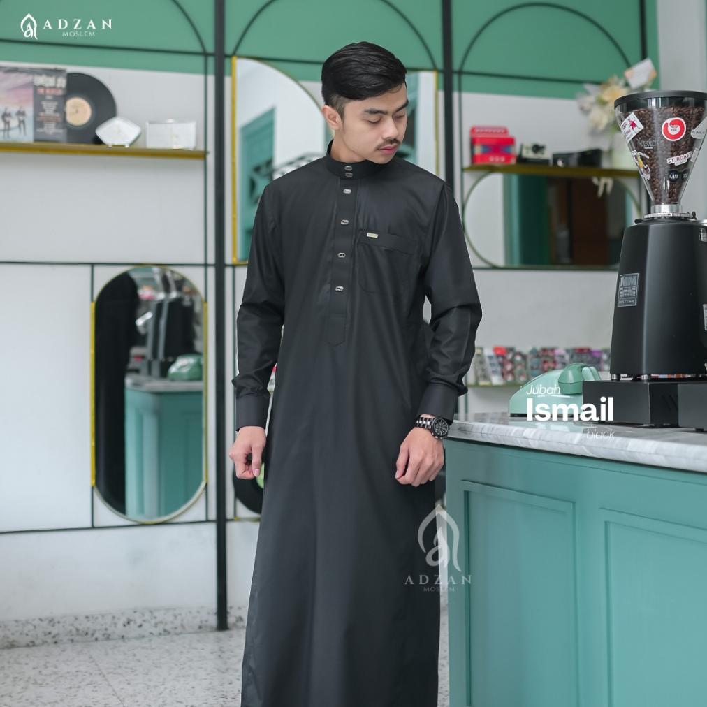 FAST DELIVERY ADZAN MOSLEM - JUBAH GAMIS THOBE SLIMFIT PRIA ISMAIL WARNA BIRU LANGIT