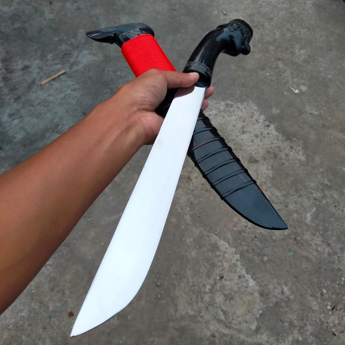 Golok sembeleh premium baja Bohler K110 30cm full tanduk super