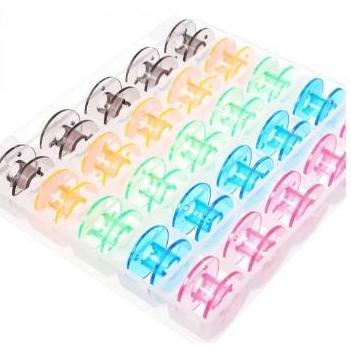 Bobbin / Spool plastik warna mesin jahit set