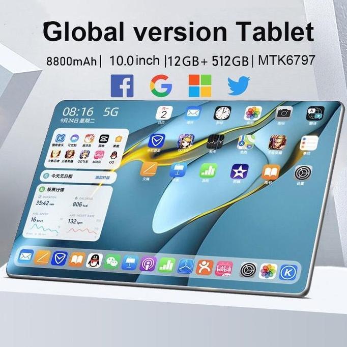 2022 Tablet 5G Baru 10.1inch RAM 12GB+512GB ROM Tablet