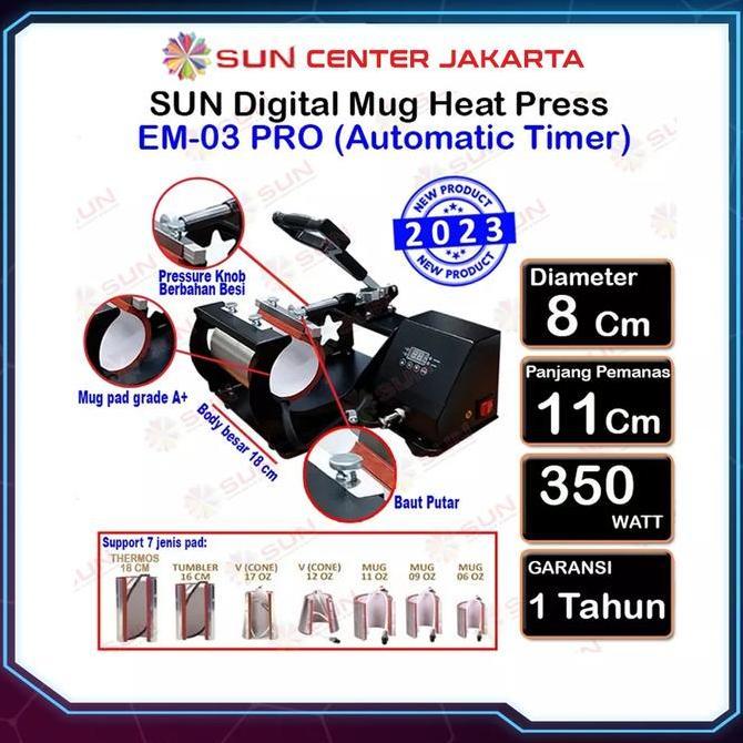 Mesin Sablon Mug / Gelas / Asbak / Tumbler Aluminium - Premium Digital