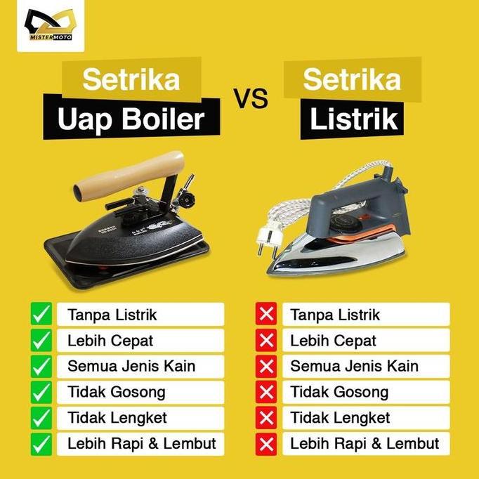 Pesanan Bos Khusus Setrika Uap Boiler MISTERMOTO
